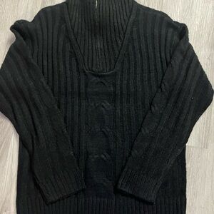 NWT Elegant Black Turtleneck Sweater for Women
